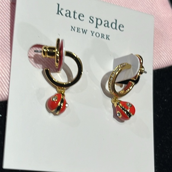 Kate Spade Nature Walk Ladybug Huggies - Picture 4 of 5